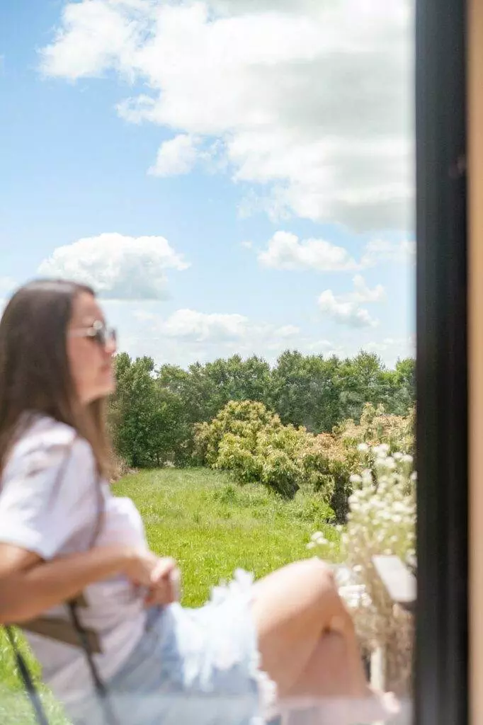 window view of tiny away accomodation farm